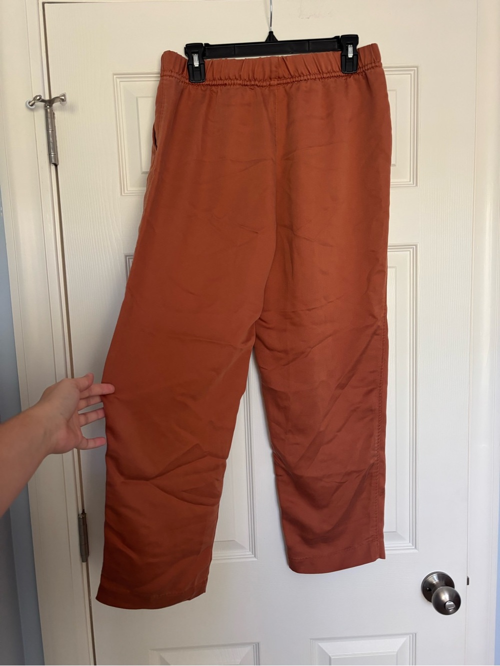 Burnt Orange Relaxed Drawstring Pants - Picture 3 of 5